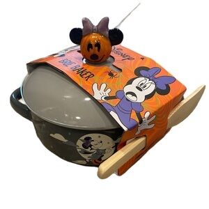 Disney Minnie Mouse Brie Maker NEW Ceramic Halloween Witch Pumpkin Handle